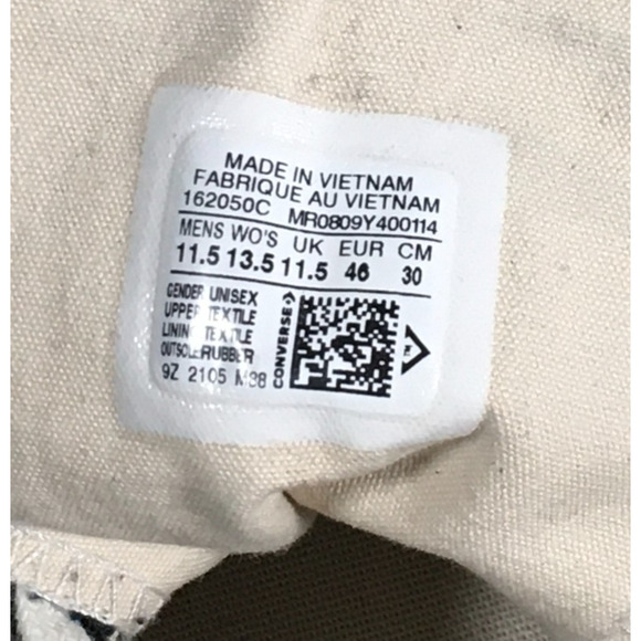 Converse Chuck 70 High Black/Black/Egret Canvas Men 11.5 / W 13.5 - Picture 4 of 11